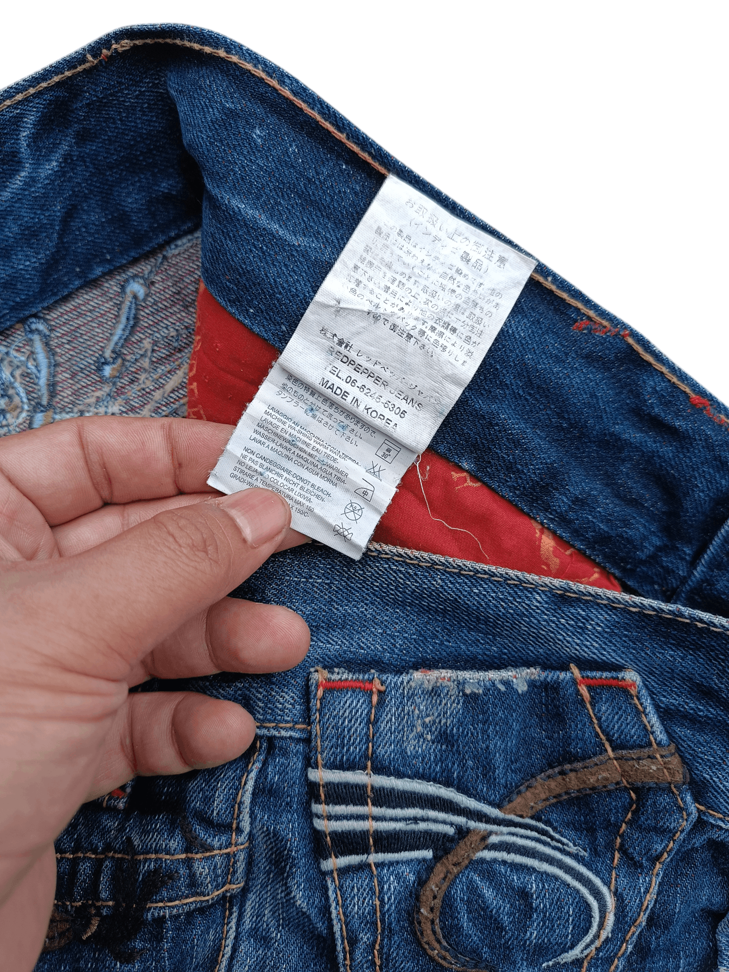 Japanese Brand 🔥RARE🔥 Redpepper Seditionaries Faded Jeans Size US 34 / EU 50 - 2 Thumbnail