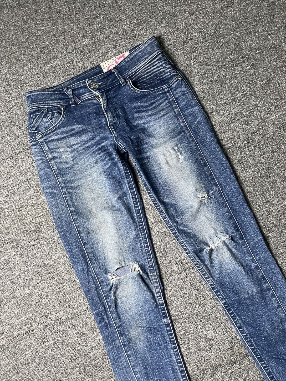 Japanese Brand × Vintage C-Seventeen Distressed Denim Ripped Jeans (104) Size US 27 - 3 Thumbnail