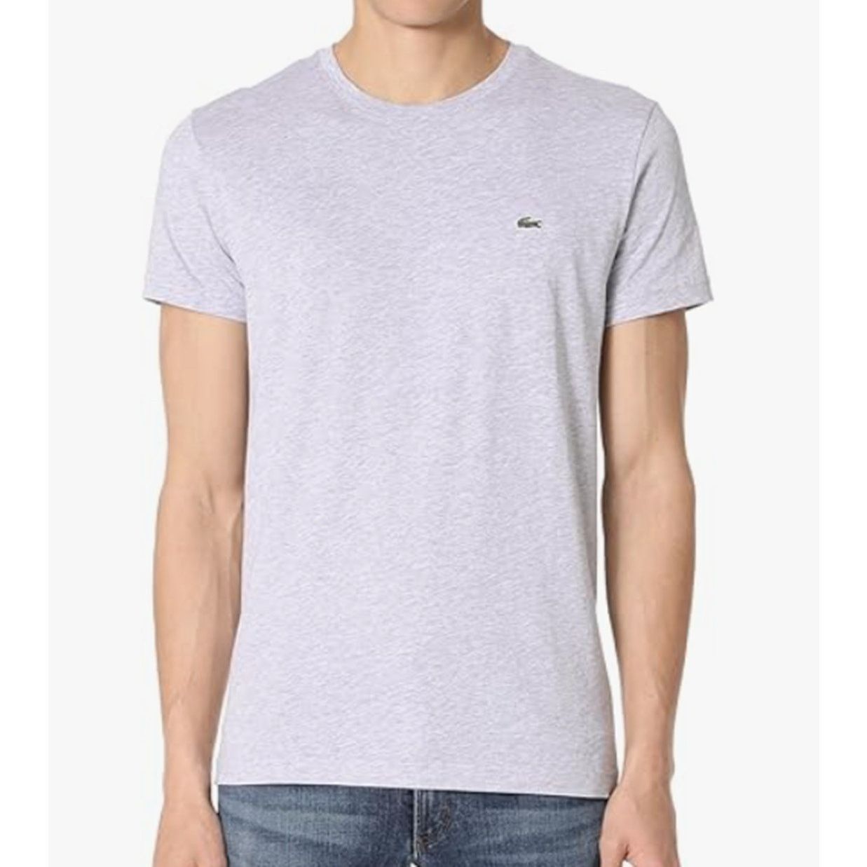Lacoste Lacoste Men's Short Sleeve Jersey Crewneck T-Shirt, Grey, S Size US S / EU 44-46 / 1 - 1 Thumbnail