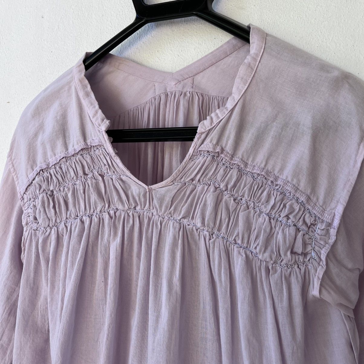 Issey Miyake PLANTATION By Issey Miyaki Sheer Cotton Smock blouse Size M / US 6-8 / IT 42-44 - 13 Thumbnail