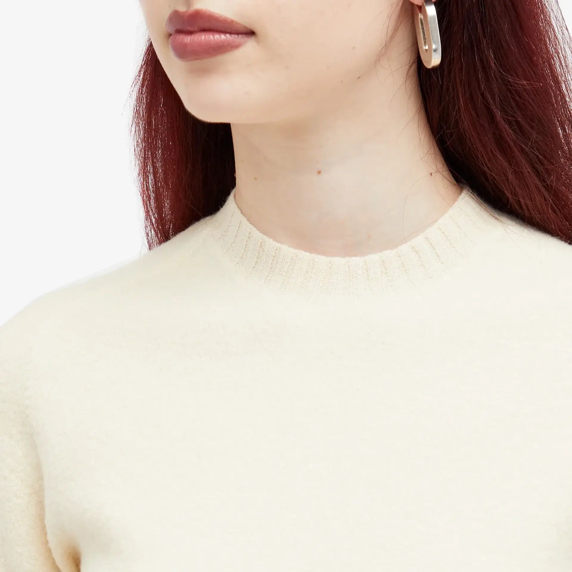 Jil Sander o1s22i1n0125 Wool crewneck Sweater in Beige Size XXS / US 00 / IT 34 - 5 Thumbnail
