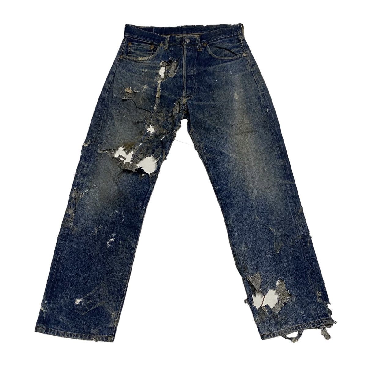 Levi's Levis Selvedge 501XX Big E Vintage distressed Size US 33 - 1 Thumbnail