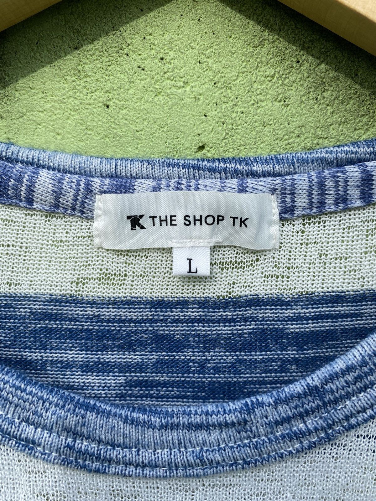 Takeo Kikuchi Takeo Kikuchi The Shop TK Blue White Stripe Knit Casual Tee Size US L / EU 52-54 / 3 - 7 Thumbnail