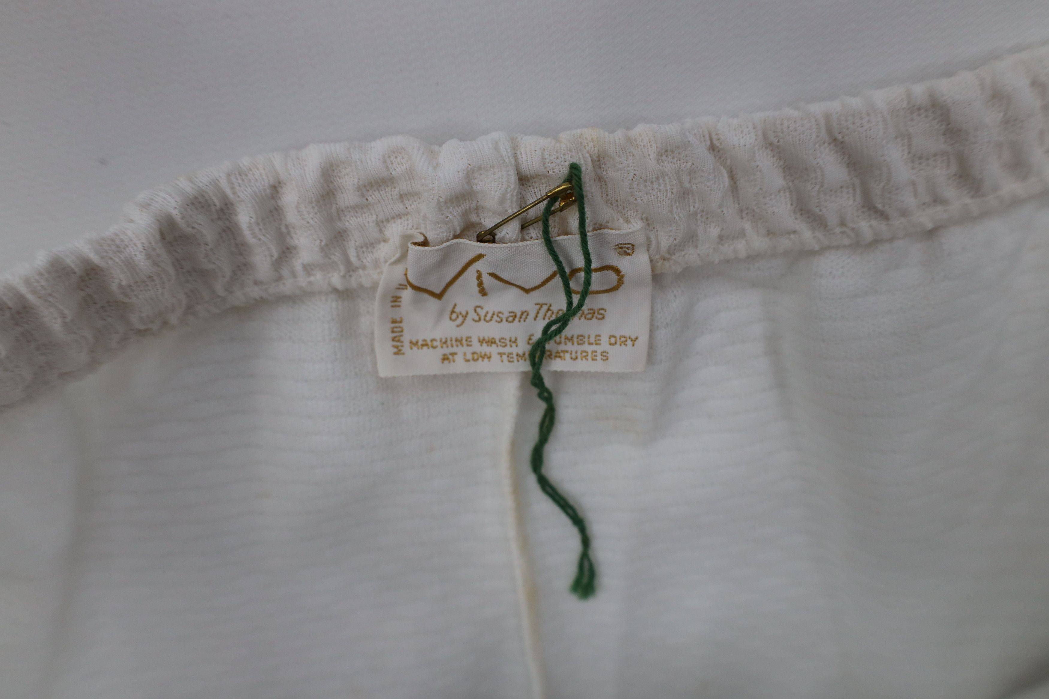 Vintage Deadstock Vintage 70s Wide Leg Bell Bottoms Pants White USA Size 36" / US 14 / IT 50 - 8 Thumbnail