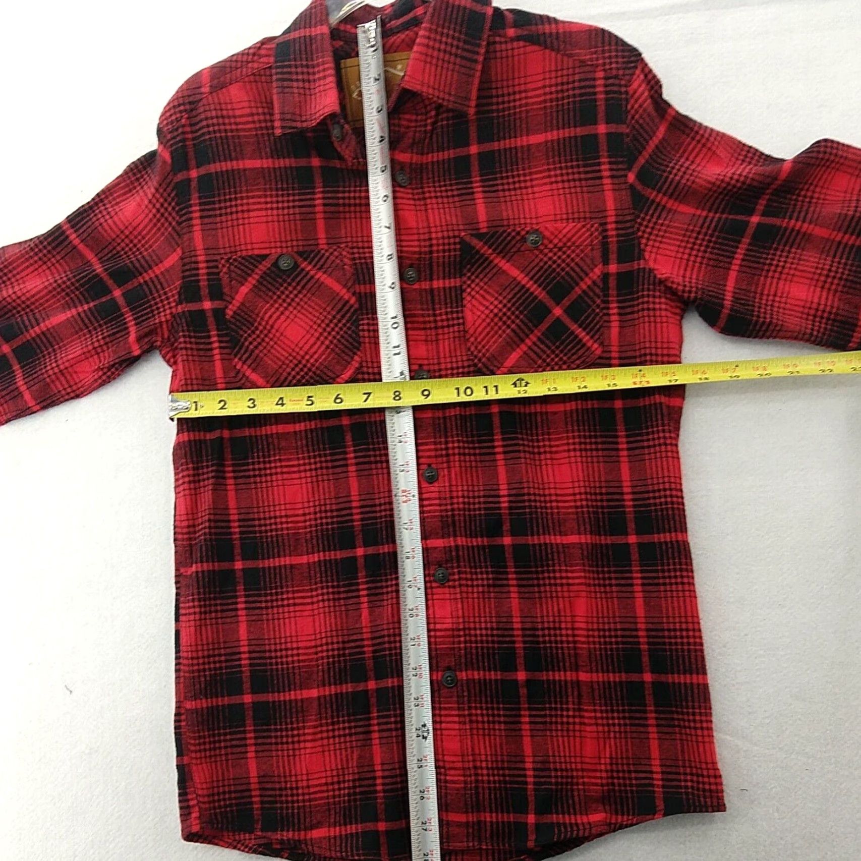 Camel Red Camel Button-Up Shirt Mens Small Red Plaid Flannel Long Sleeve Easy Care Size US S / EU 44-46 / 1 - 3 Thumbnail