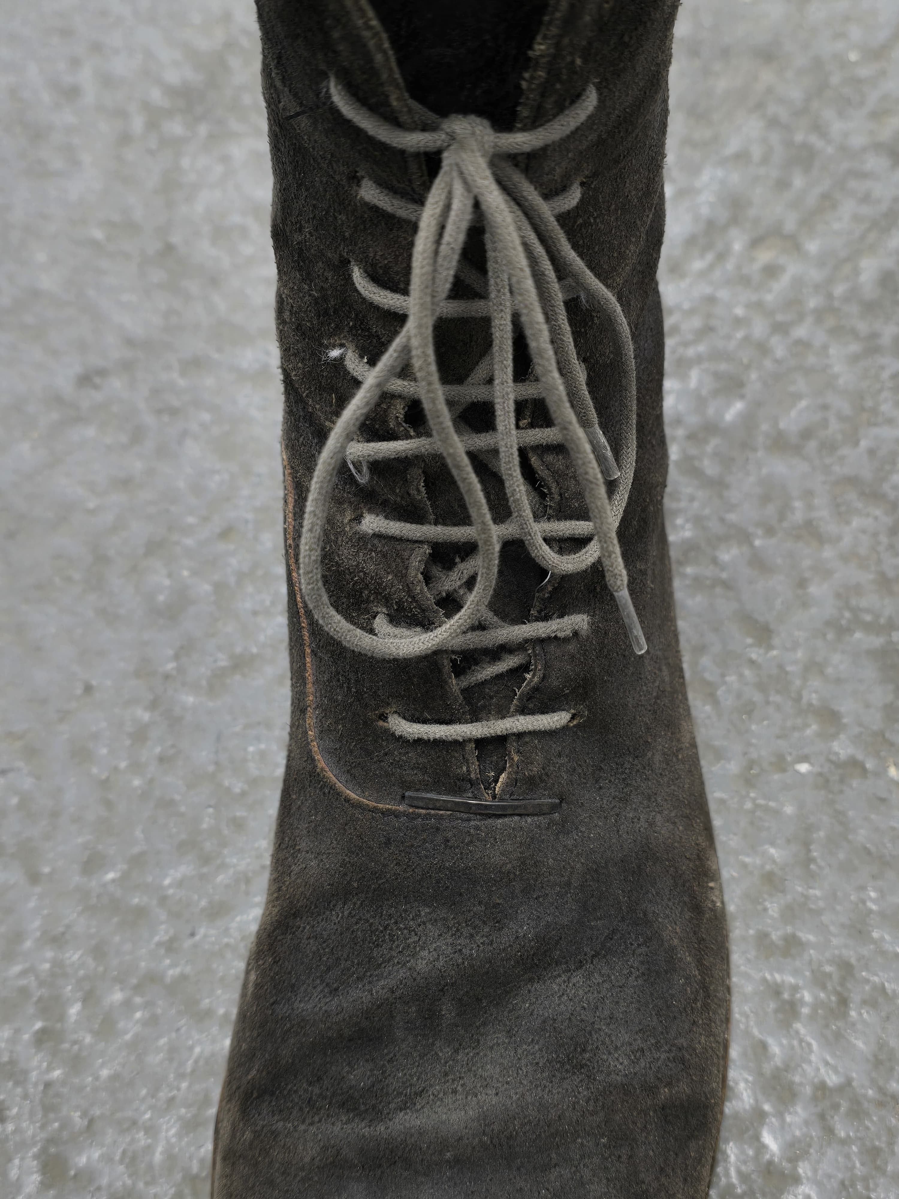 Ma+ M.A+ Tall Lace-up Reverse Cow Leather Gothic Boots Size US 9 / EU 42 - 5 Thumbnail