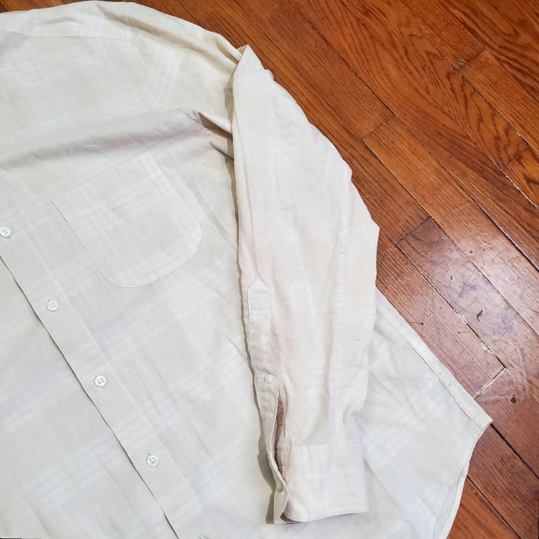 J.Crew J.Crew Shirt Mens Large White Plaid Long Sleeve Button-Up Classic Work Casual Size US L / EU 52-54 / 3 - 2 Thumbnail