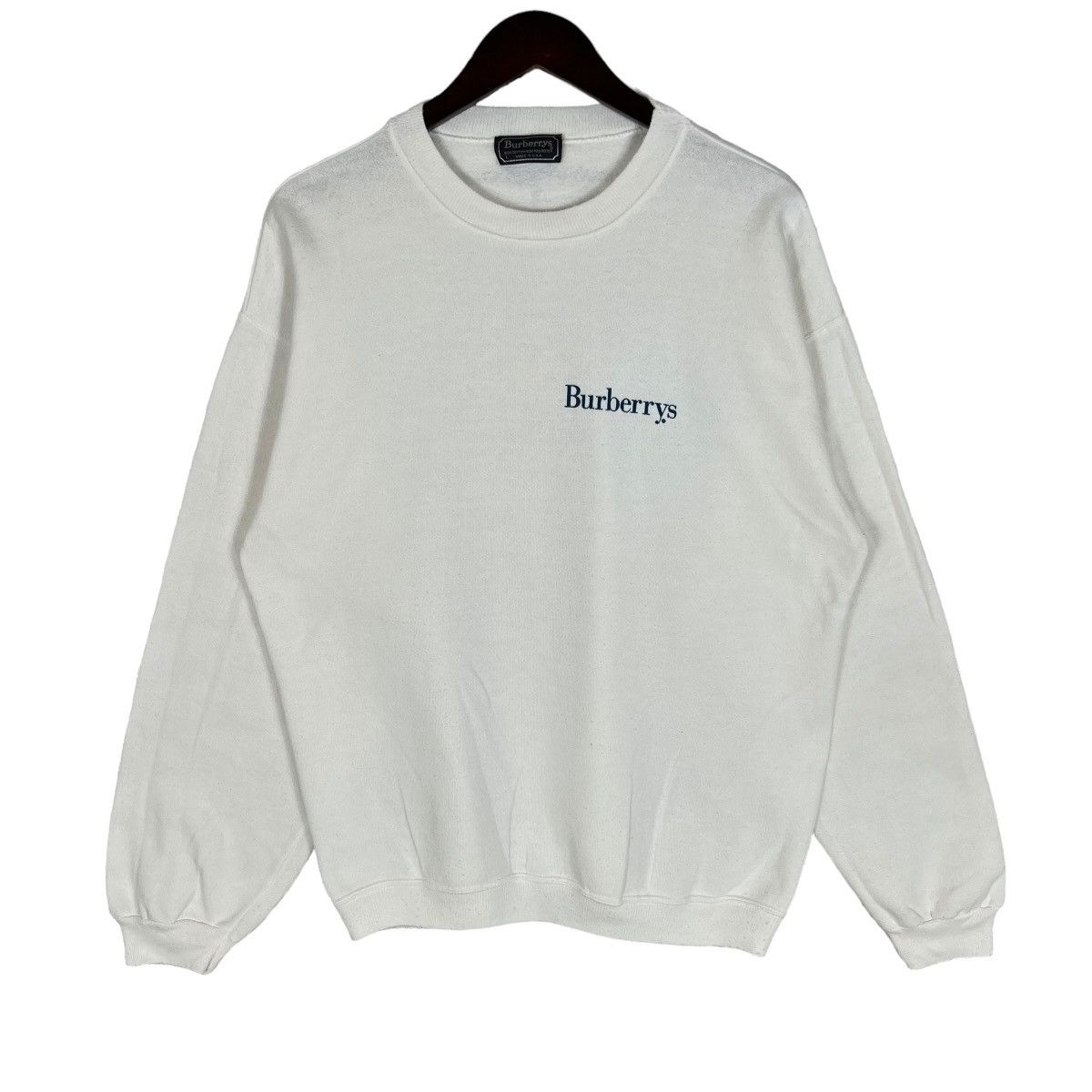 Vintage Burberrys Sweatshirt Crewnek Spellout Small Logo