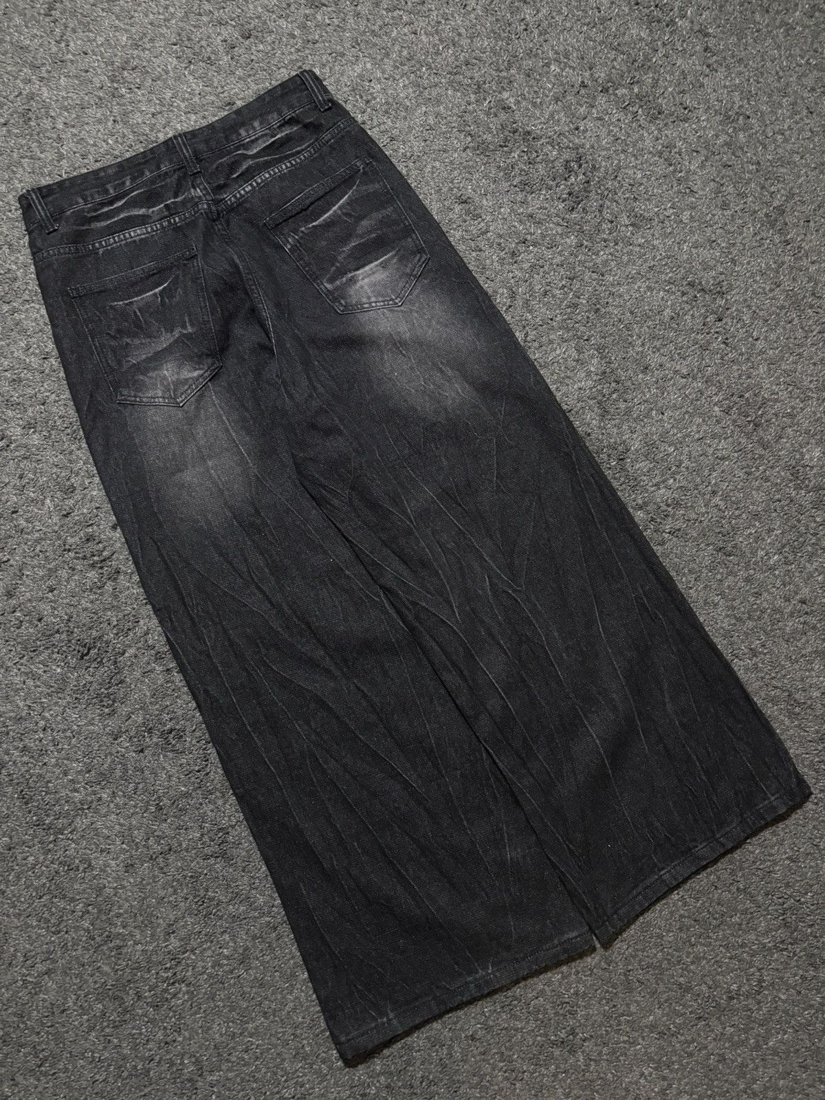 JNCO Vintage very rare wavy gradiant black washed baggy jeans Size US 32 / EU 48 - 15 Thumbnail
