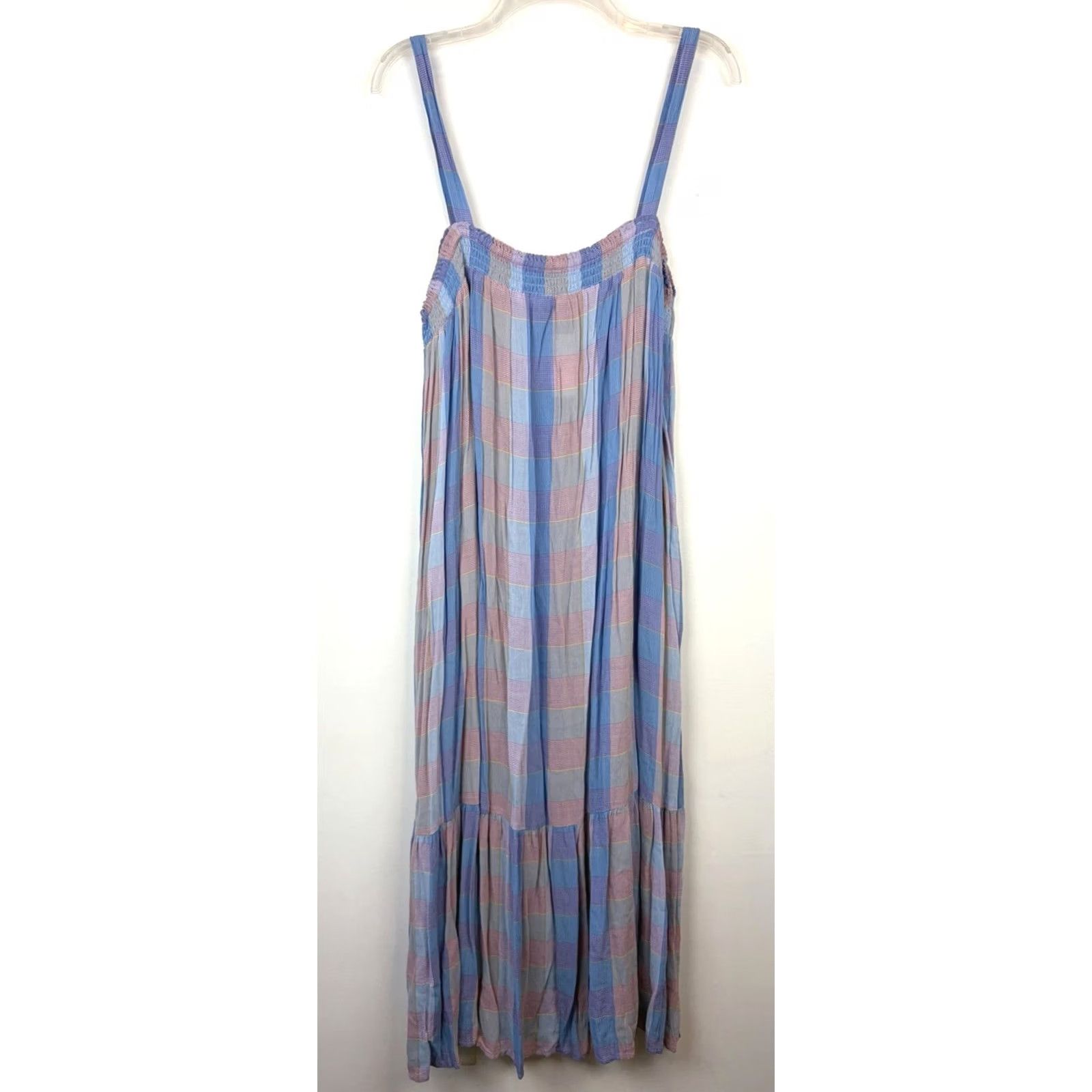 Loft LOFT Midi Dress Womens XL Blue Stripe Tiered Sundress Romantic Prairie New Size XL / US 12-14 / IT 48-50 - 2 Thumbnail