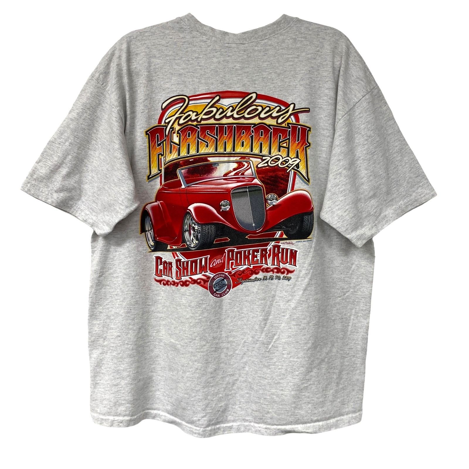 Anvil Anvil Fabulous Flashback Car Show 2009 Poker Button T Shirt Size US XL / EU 56 / 4 - 6 Thumbnail