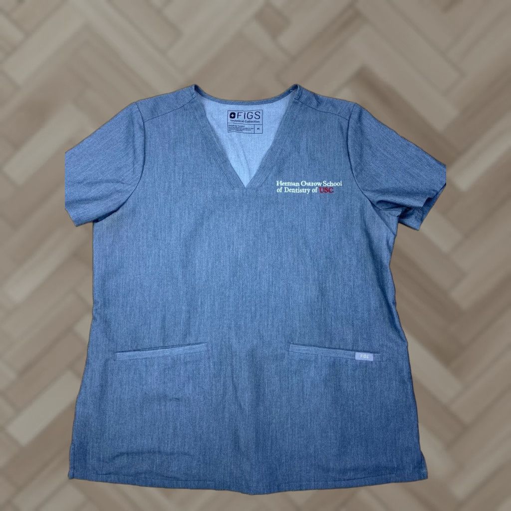 Vintage FIGS Scrub Top Short Sleeve Front Pockets Women Gray M Size S Solid Polyester 3103 Medical Professional Size S / US 4 / IT 40 - 1 Thumbnail