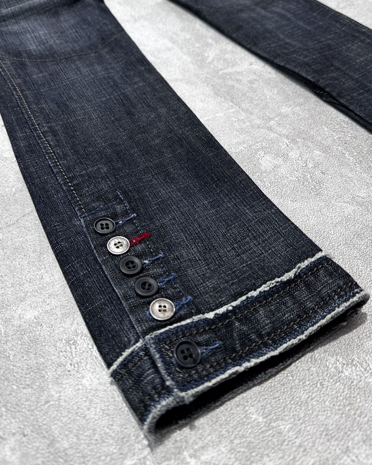 Marithe + Francois Girbaud × Vintage Marithe Francois Girbaud Laced Up Skinny Jeans Size US 27 - 4 Thumbnail