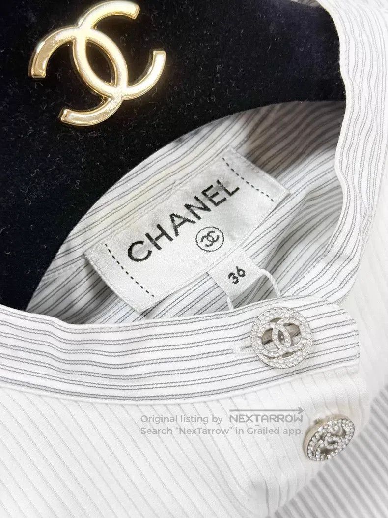 Chanel Chanel Vertical striped diamond buckle sleeveless Size XS / US 0-2 / IT 36-38 - 5 Thumbnail