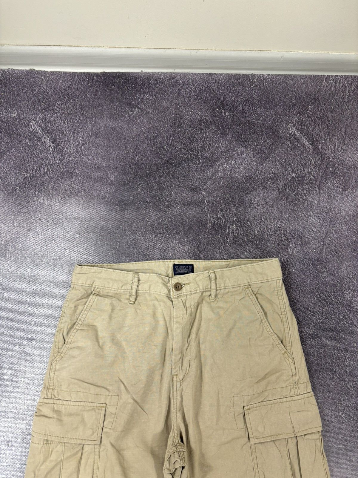 Levi's Vintage Levi’s USA Mustard Military Hype Cargo Shorts Size US 31 - 7 Thumbnail