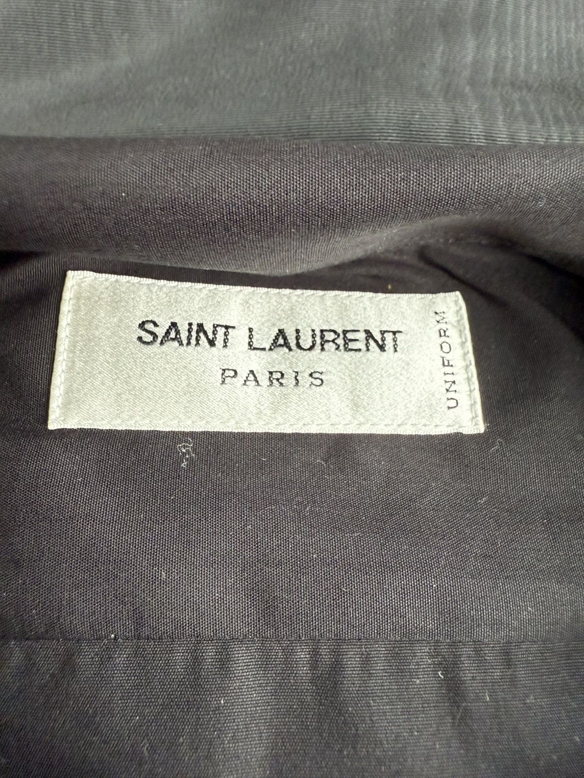 Saint Laurent Paris FW19 Saint Laurent black fixed collar shirt 38 grail Size 38R - 7 Thumbnail