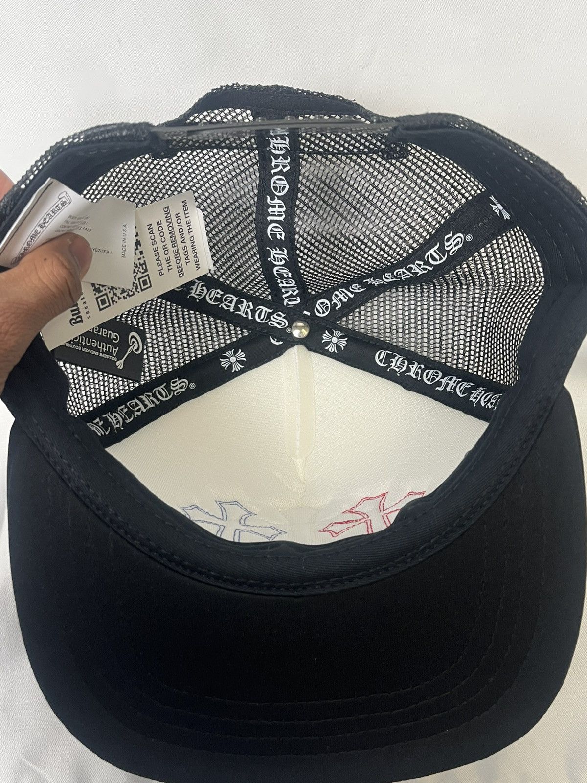 Chrome Hearts Chrome Hearts Triple Cross Red/White/Blue Trucker Hat Size ONE SIZE - 6 Thumbnail