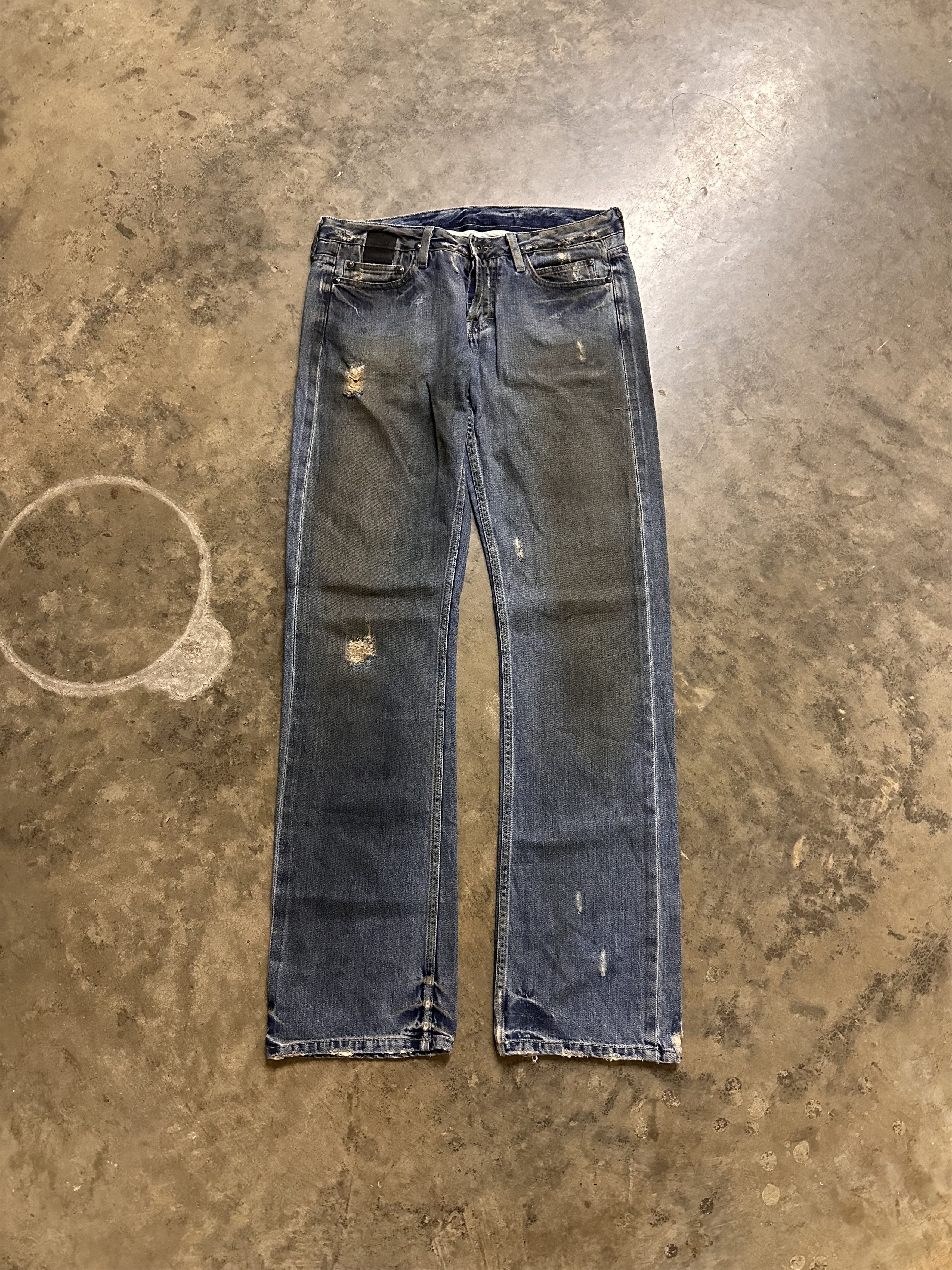 Rick Owens 2003 SLAB Mud Wash Denim | Grailed