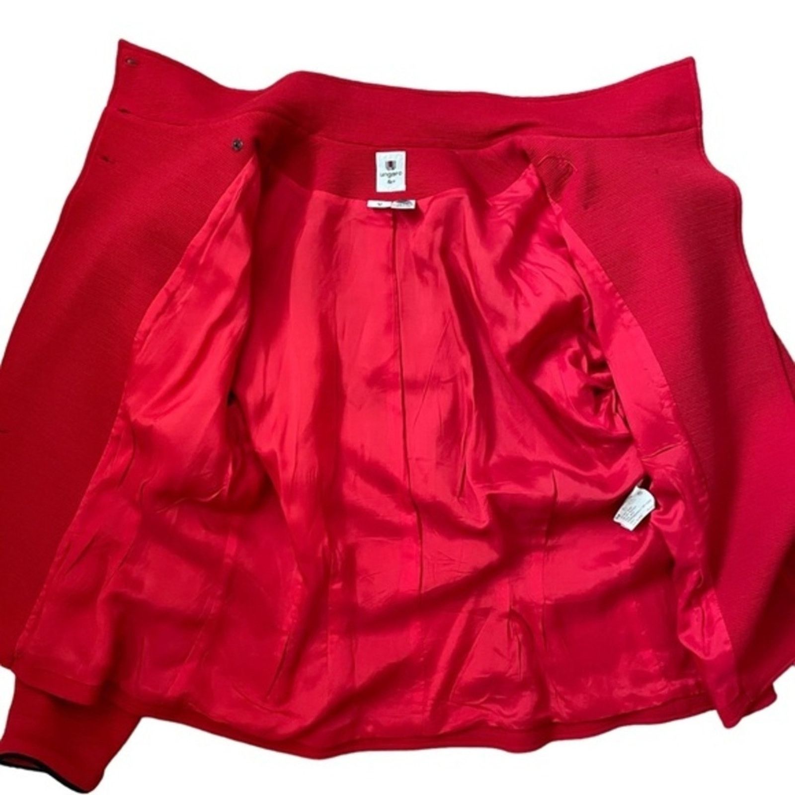 Emanuel Ungaro × Vintage Ungaro Ter x Emanuel Ungaro Vintage Red Wool Jacket Coat Size M / US 6-8 / IT 42-44 - 4 Thumbnail