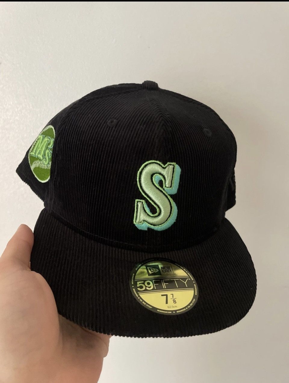Casquette ajustée 59FIFTY pour homme Seattle Mariners New Era bleu marine Oceanside à profil bas