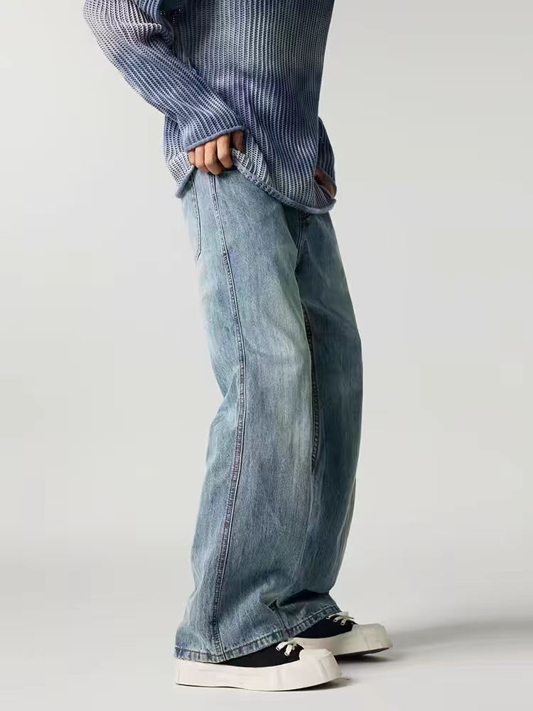 Japanese Brand × Jean Vintage street washed and worn loose jeans Size US 30 / EU 46 - 5 Thumbnail