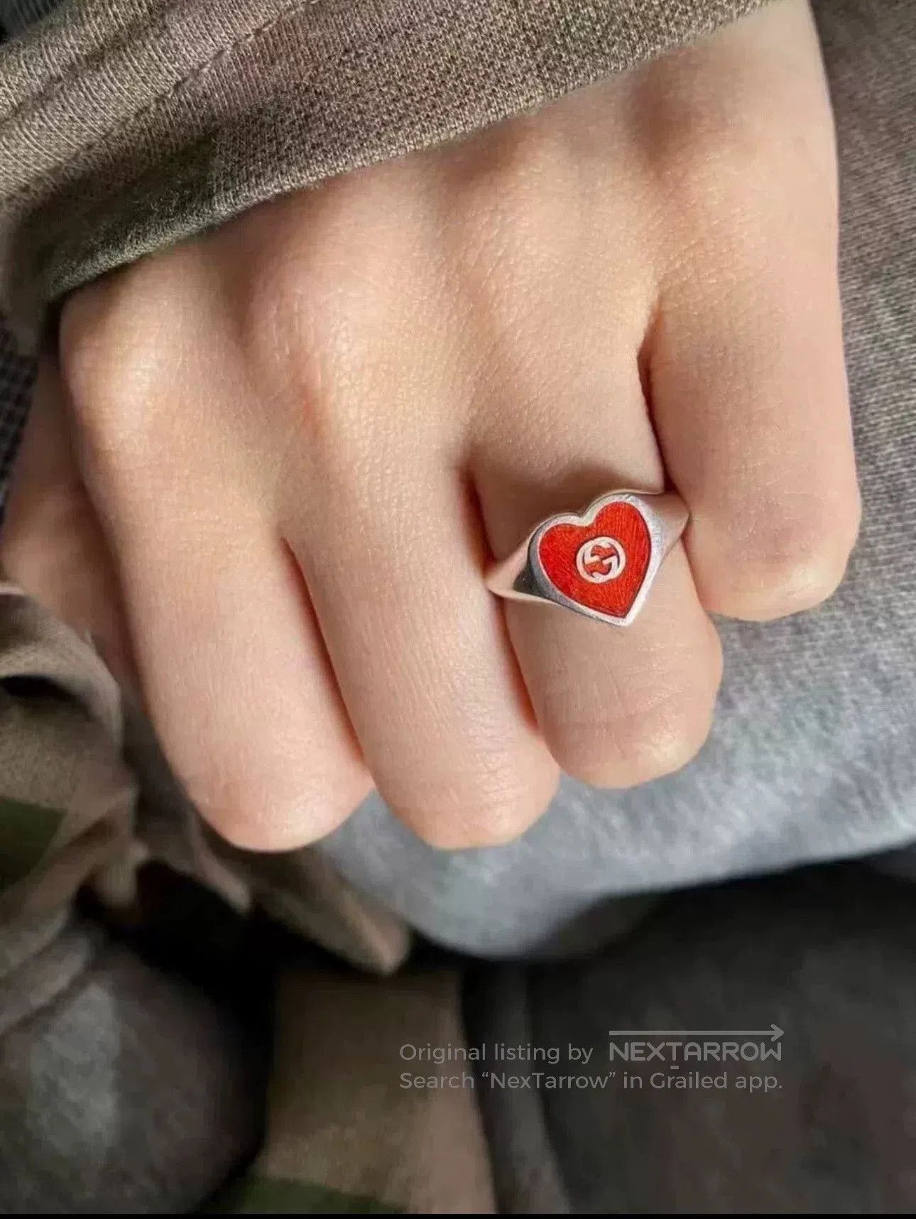 Gucci Gucci Red Heart Ring. Size ONE SIZE - 3 Thumbnail