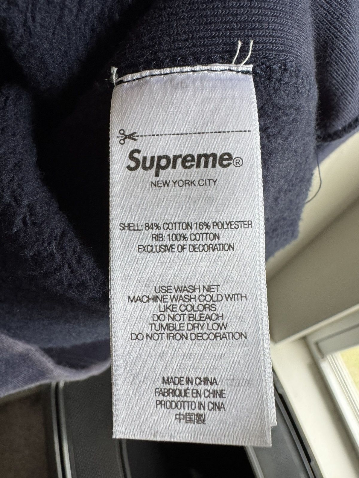 Supreme Supreme Washed Box Logo Crewneck Navy Size US S / EU 44-46 / 1 - 9 Thumbnail