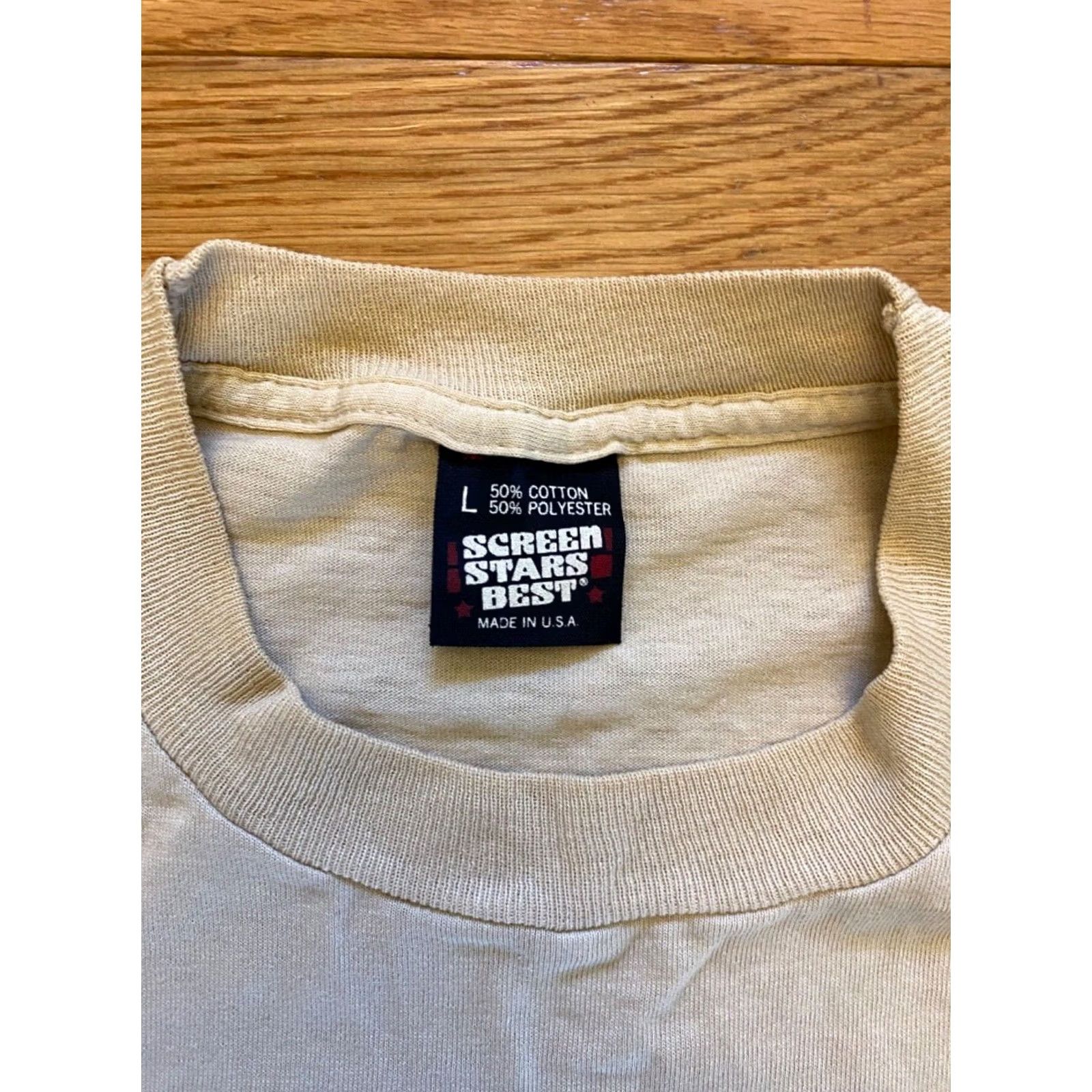 Vintage VTG 1989 Snake Eaters Lorenzo Lamas Movie Promo T-Shirt Mens L Tan 80s 90s Horror Comic Shirt Size US L / EU 52-54 / 3 - 4 Thumbnail
