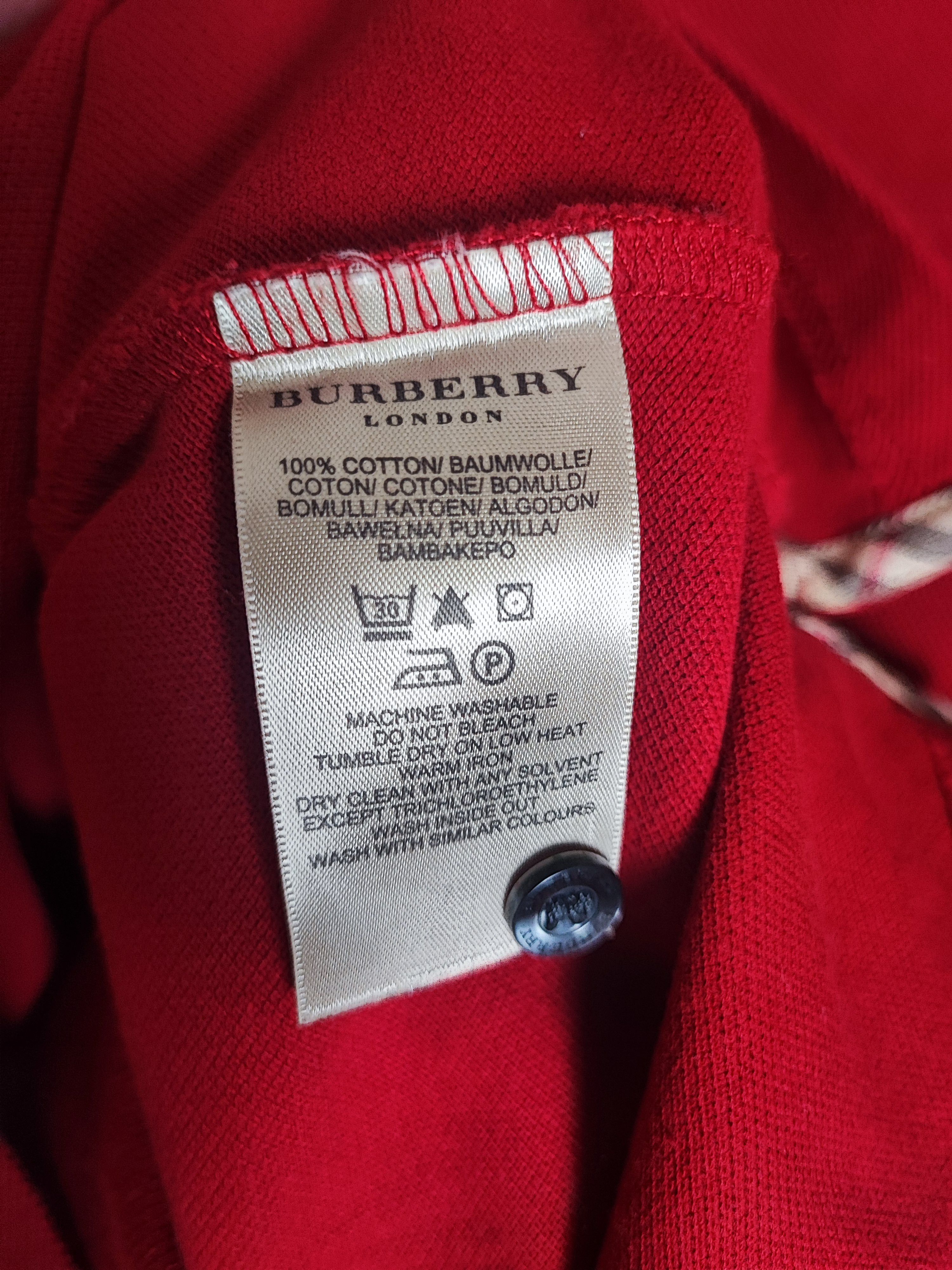 Burberry Burberry Polo S red Size US S / EU 44-46 / 1 - 8 Thumbnail