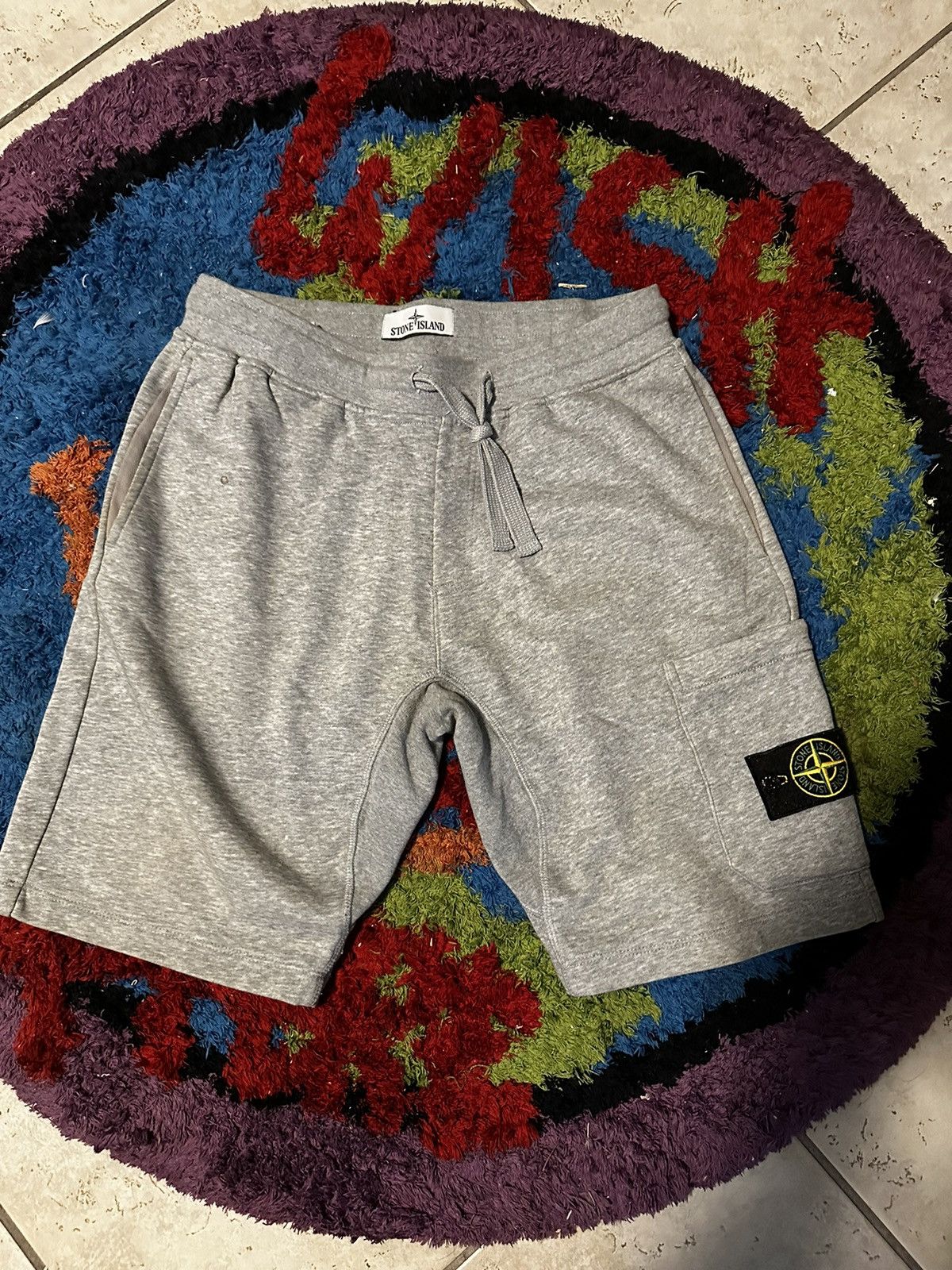 Image of Stone Island Shorts in Grey, Men's (Size 31)