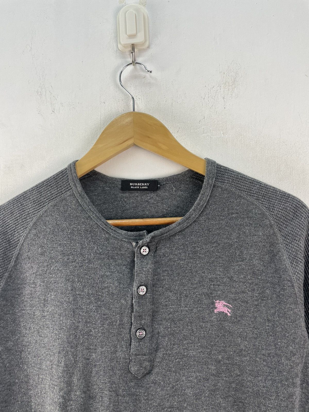 Burberry Vintage Burberry Tshirt Half Button Grey Size M Size US M / EU 48-50 / 2 - 2 Thumbnail