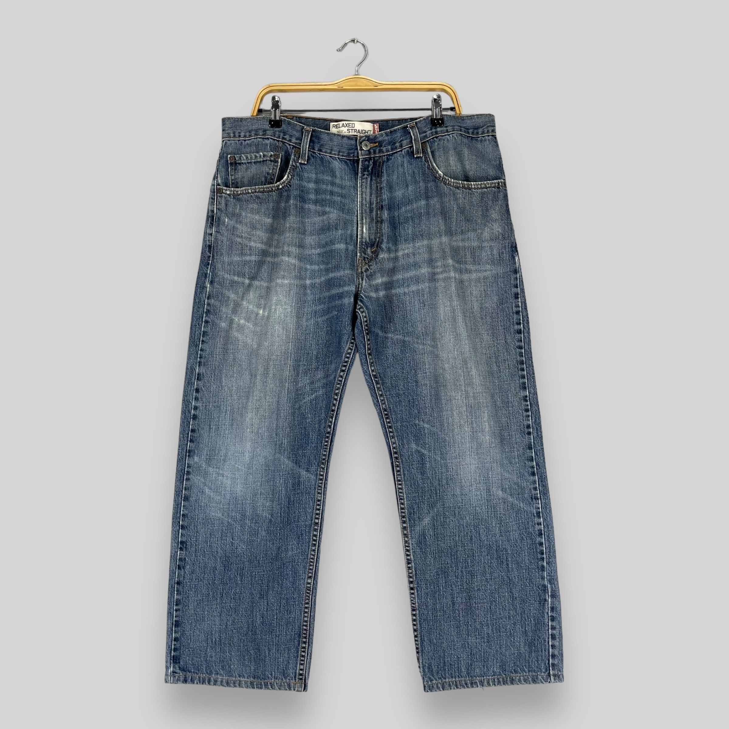 Levi's Size 37 Vintage Levis 559 Distressed Medium Wash Jeans Size US 37 - 1 Thumbnail