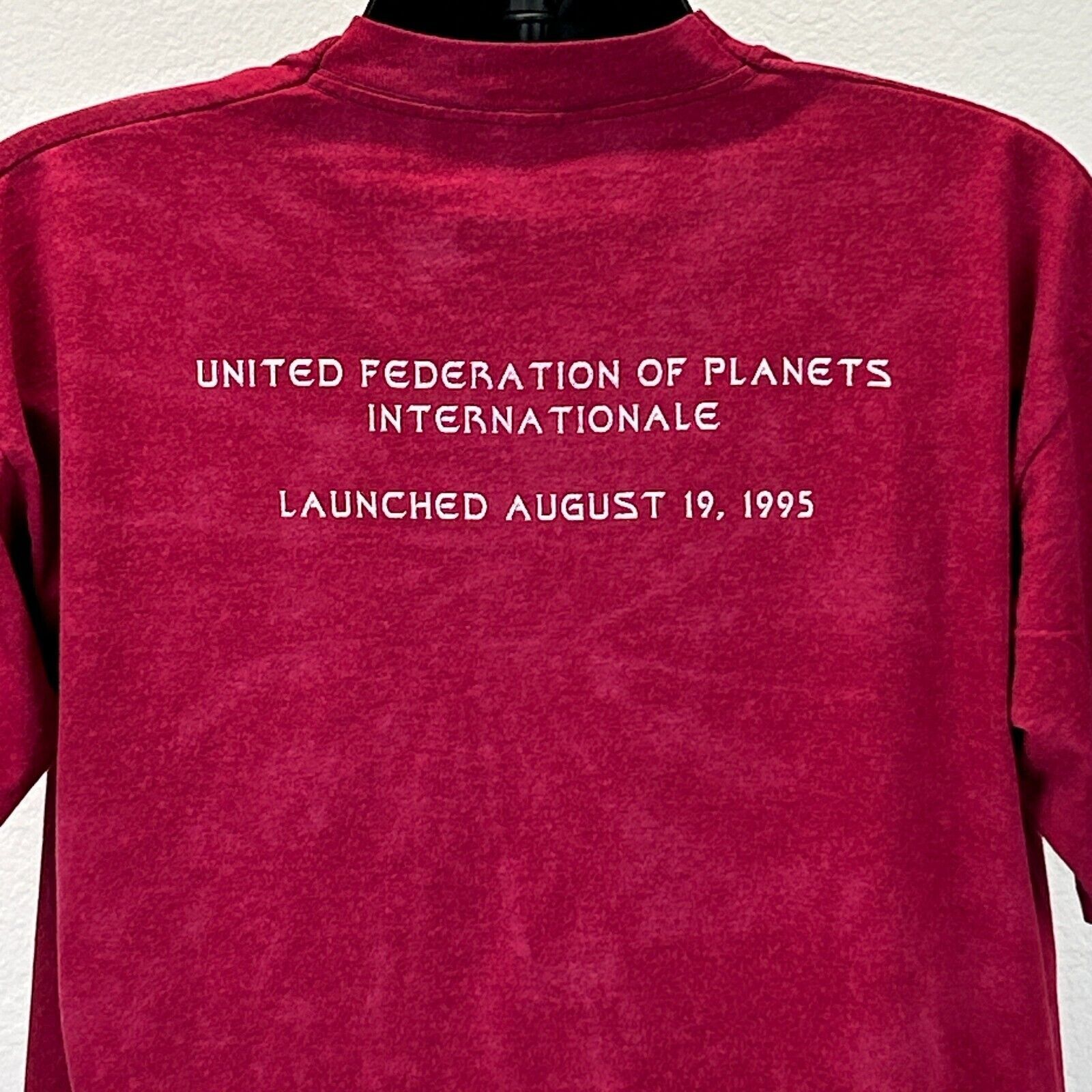 Fruit Of The Loom Vintage Star Trek United Federation of Planets T Shirt Red Size US XL / EU 56 / 4 - 11 Thumbnail