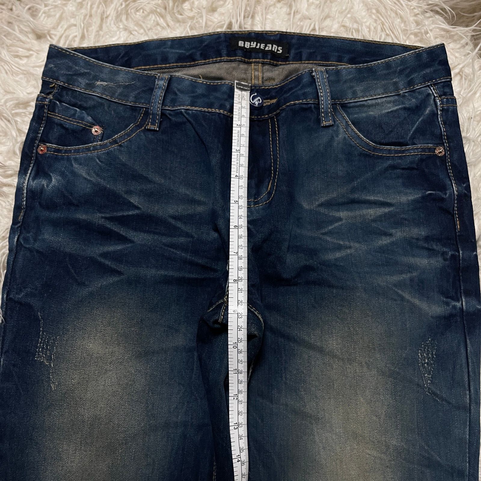Hysteric Glamour × Japanese Brand × Vintage Vintage Japanese Brand Faded Wash Low-rise Denim Jeans Blue Size 32" / US 10 / IT 46 - 15 Thumbnail