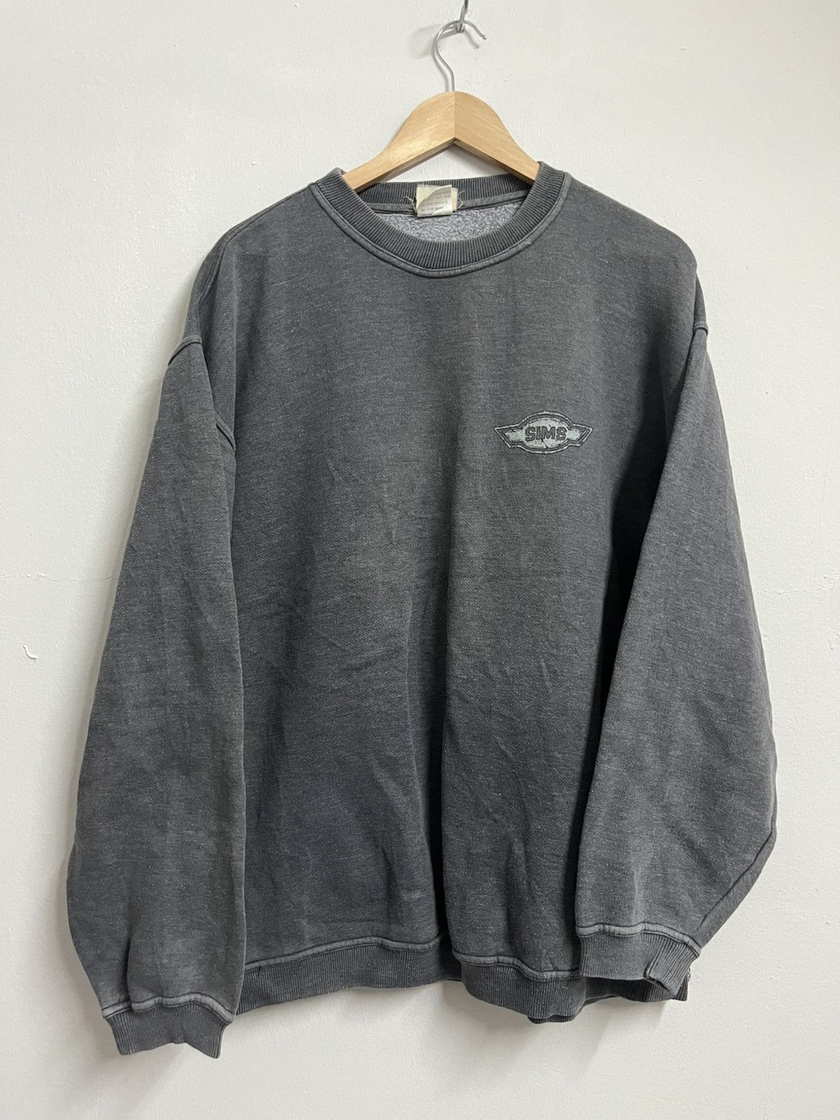 Powell Peralta 💥True Vintage 90s Tom SIMS SKATEBOARDS faded grey Sweatshirt Size US L / EU 52-54 / 3 - 5 Thumbnail