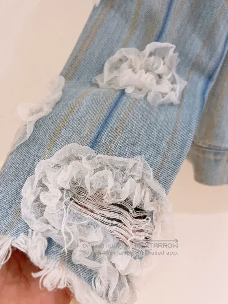 Chanel Chanel Waterfall series floral denim jacket Size XXS / US 00 / IT 34 - 5 Thumbnail