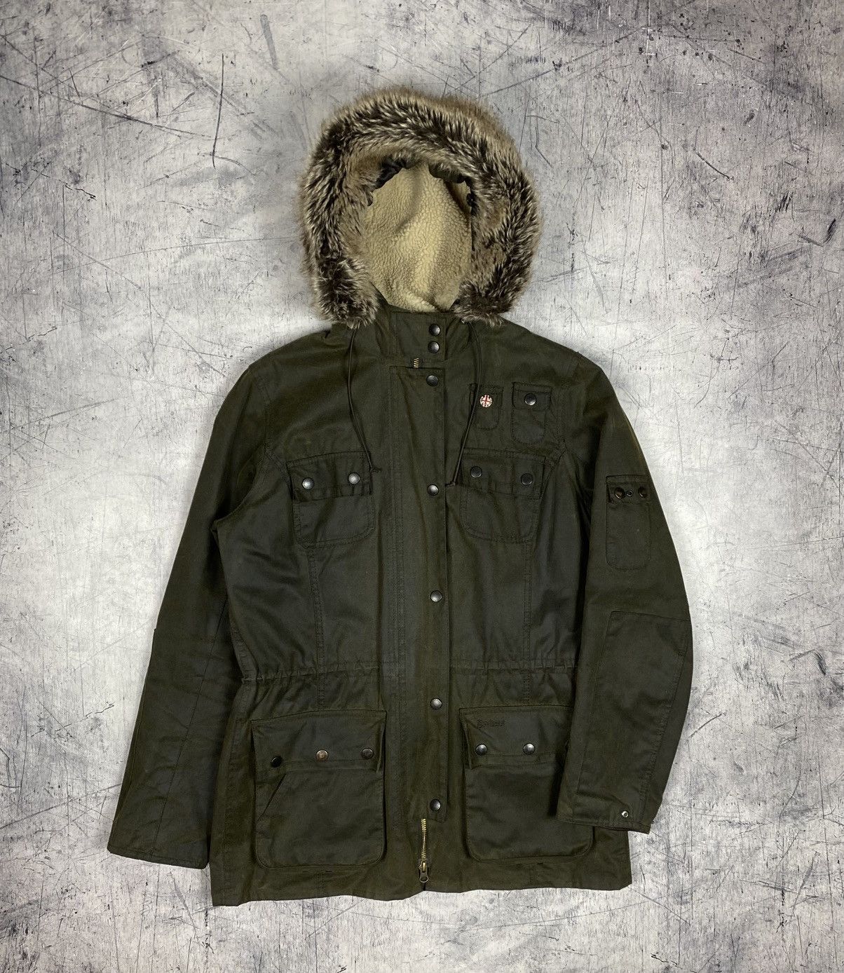 Barbour Barbour Brighton Union Jack Waxed Parka Fur Hood Size M / US 6-8 / IT 42-44 - 4 Thumbnail