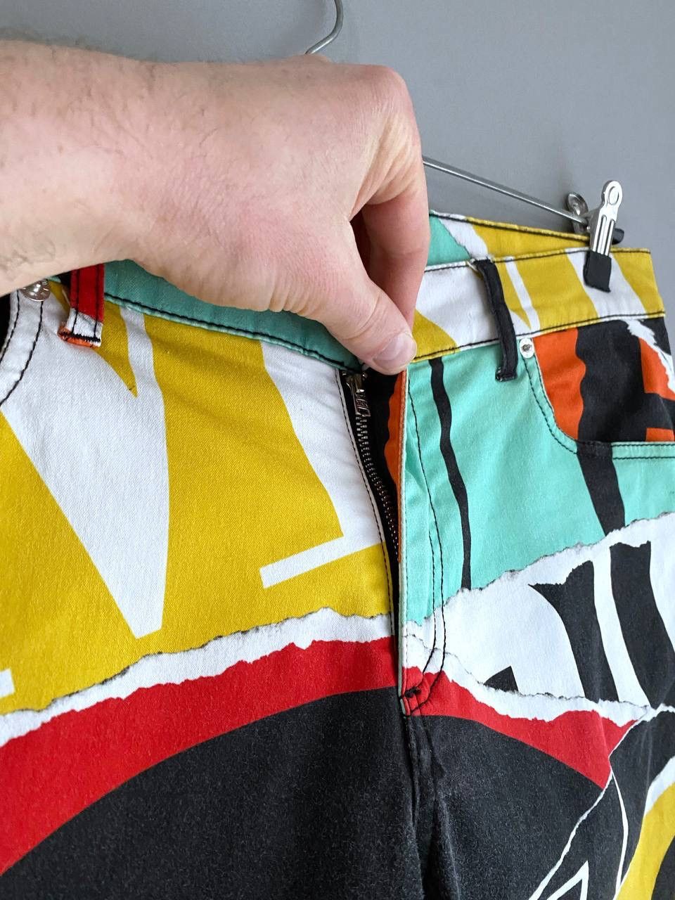 Designer × Moschino RARE MOSCHINO COUTURE Multicolor Print Men's Pant, W34 / L30 Size US 34 / EU 50 - 10 Thumbnail