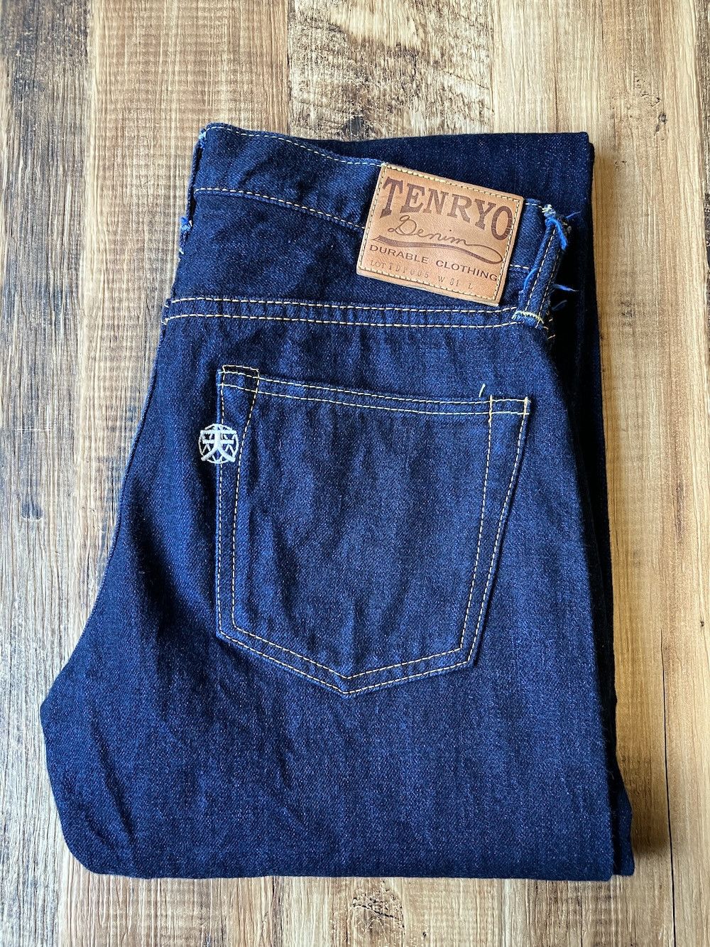 Japanese Brand TENRYO DENIM TDP005 W31 x L35 “Color Revolution” Indigo&blue Size US 31 - 2 Thumbnail