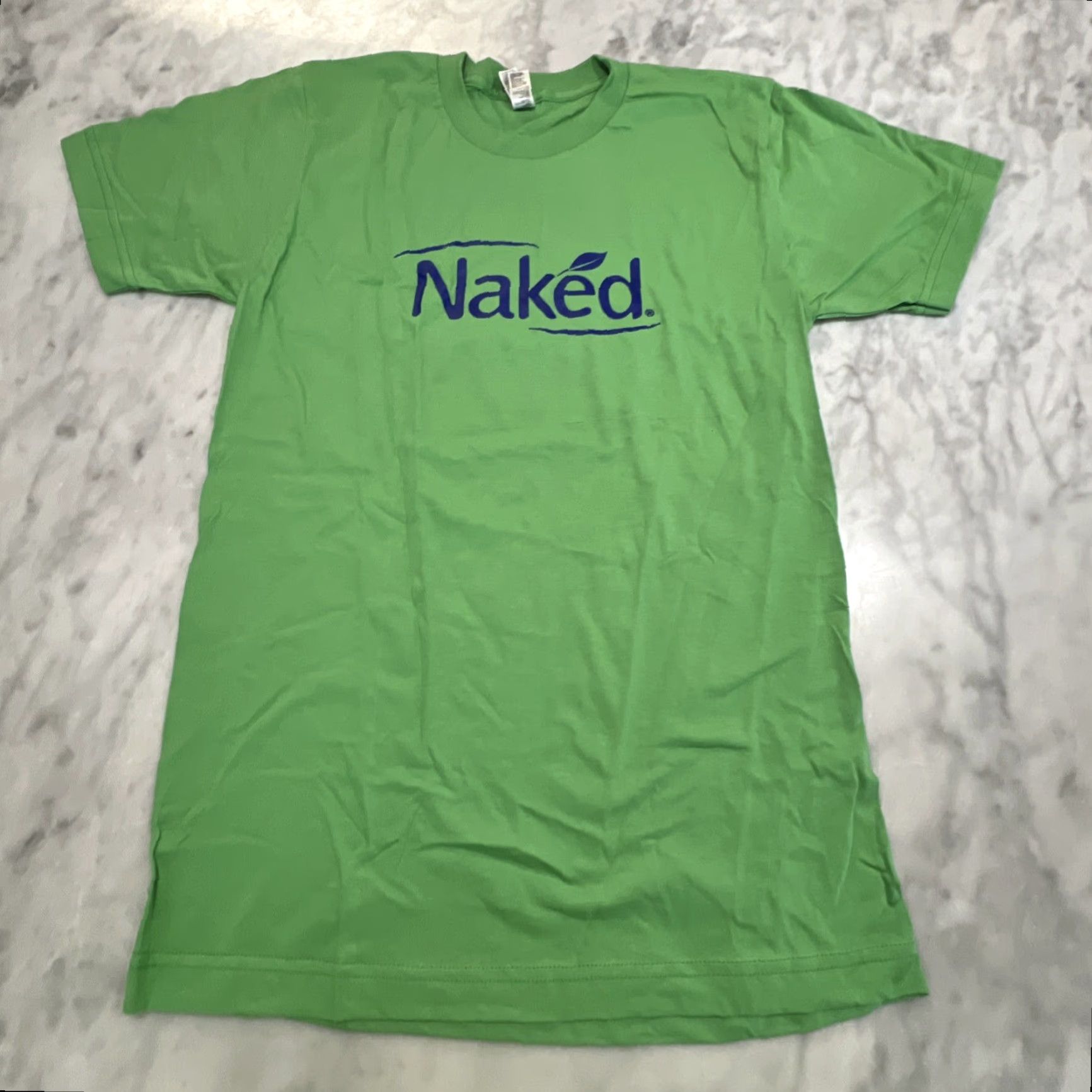 American Apparel Naked Green Juice Promo T Shirt Men S Green Cotton USA Graphic Print Crew Neck Short Sleeve 1 LB Promotional Spring Summer Mens Size US S / EU 44-46 / 1 - 4 Thumbnail
