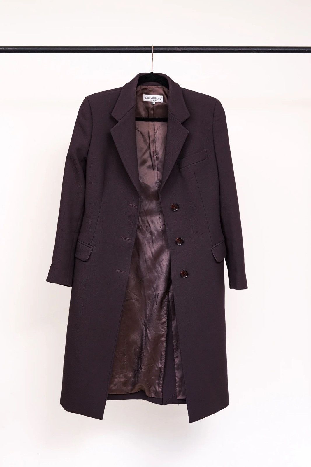 Dolce & Gabbana Dolce & Gabbana 1990s Single-Breasted Brown Coat Size S / US 4 / IT 40 - 6 Thumbnail