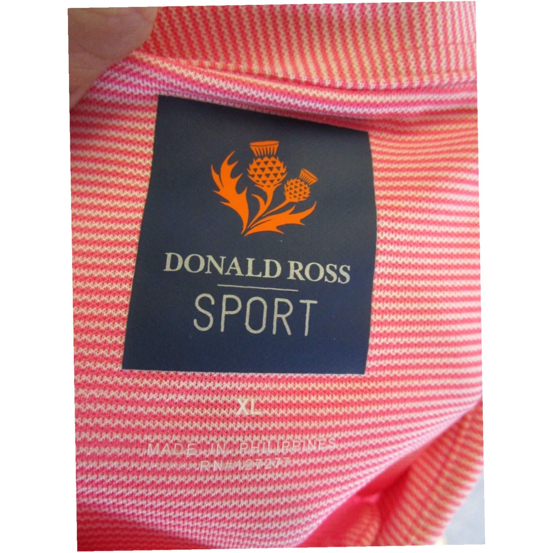 Vintage Donald Ross Polo Shirt Mens Extra Large Xl Pink Stretch Golf Size US XL / EU 56 / 4 - 7 Thumbnail