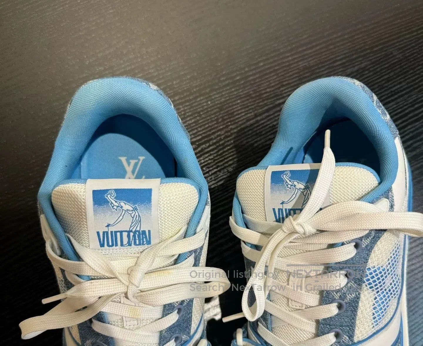 Louis Vuitton Louis Vuitton Trainer Blue and White Low. Size US 8.5 / EU 41-42 - 4 Thumbnail