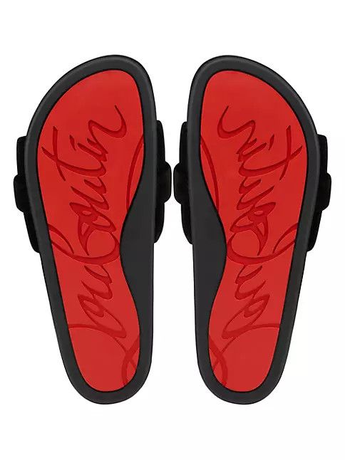 Christian Louboutin o1bcso1str1024 Slides in Black Size US 8 / EU 41 - 5 Thumbnail