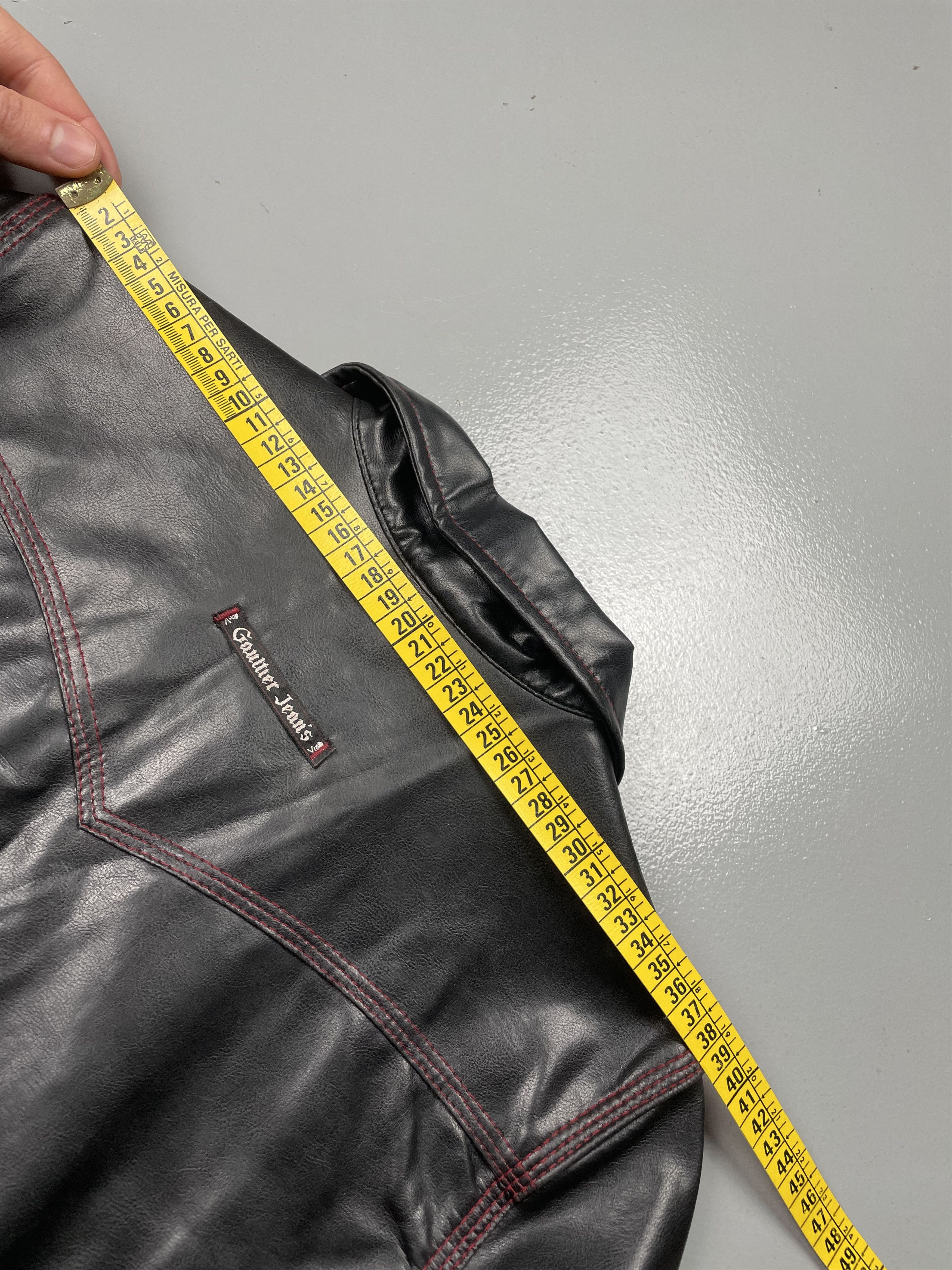 Jean Paul Gaultier vintage Gaultier Jean's faux leather zip-up shirt Size XS / US 0-2 / IT 36-38 - 15 Thumbnail