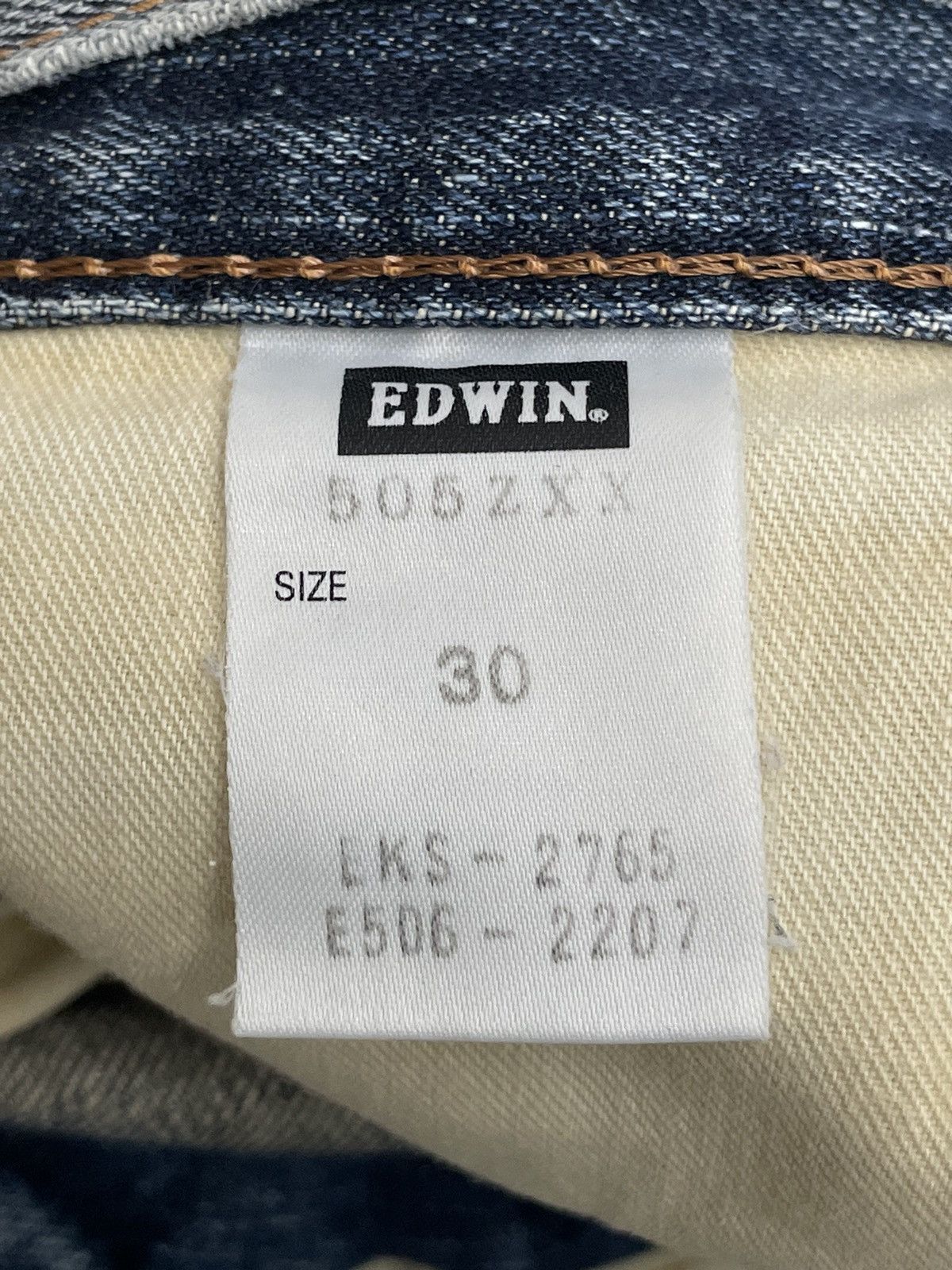 Edwin Edwin 505 Selvedge Buckle Back Whisker Distress Denim A13 Size US 32 / EU 48 - 21 Thumbnail