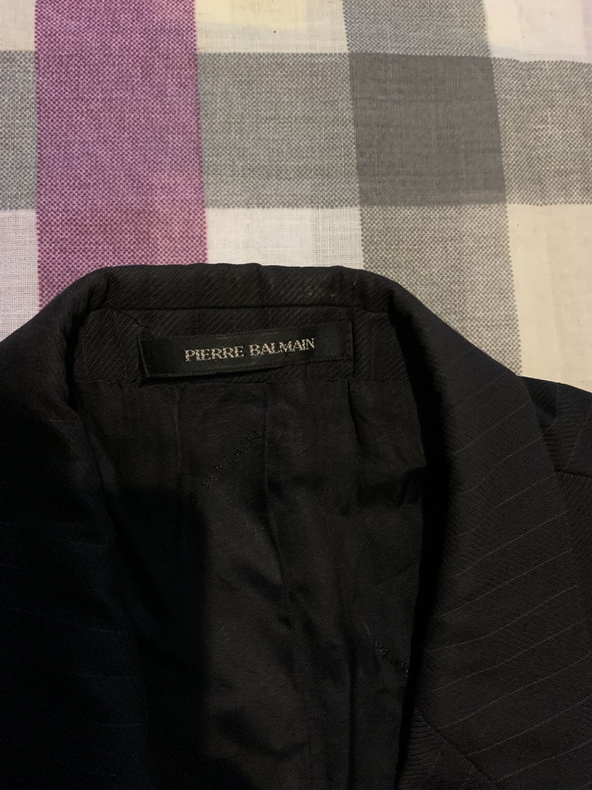 Pierre Balmain Pierre Balmain Black Pinstripe Blazer (2002/03) 100% Wool Size 42L - 4 Thumbnail