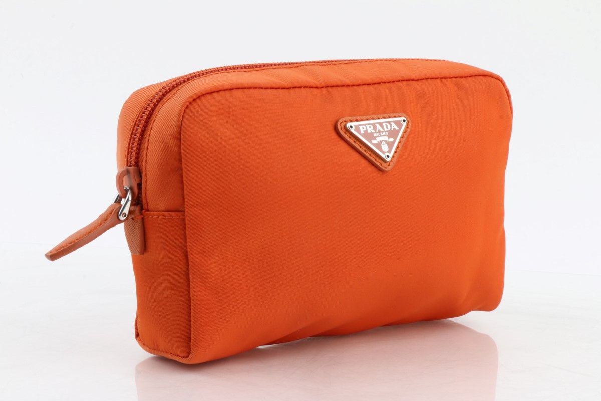 Prada o1srvl11e0624 Size: OS / Cosmetic Pouch in Orange Size ONE SIZE - 6 Thumbnail