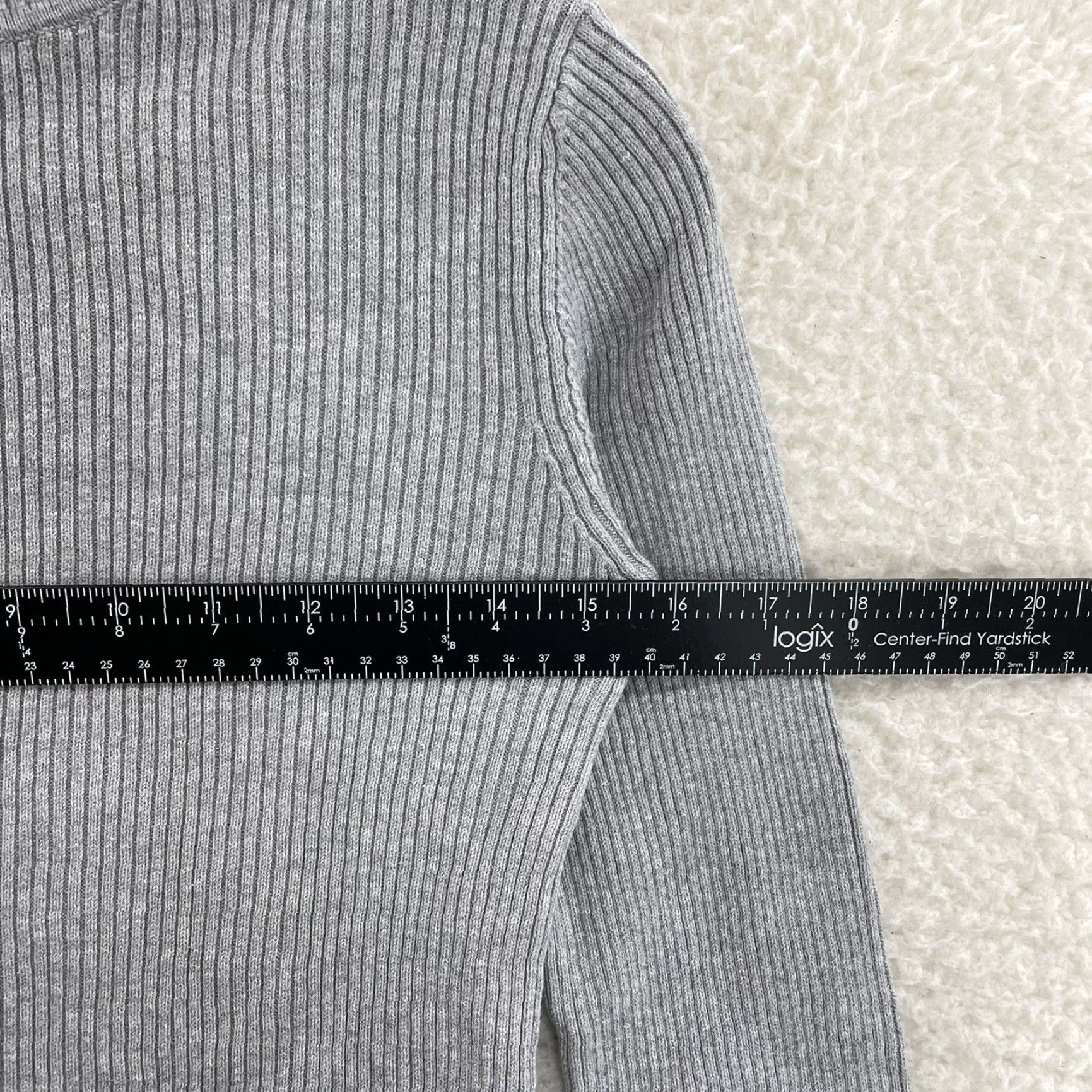 Faded Glory VINTAGE Y2K Turtleneck Sweater Womens Small Grey Rib Knit Pullover Long Sleeve, Faded Glory, Cotton, Grunge - S Size S / US 4 / IT 40 - 4 Thumbnail