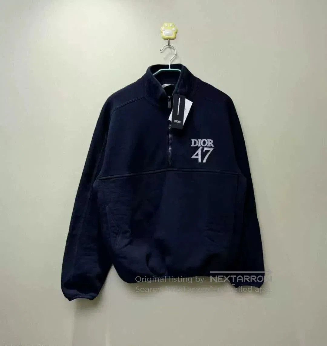Dior dior navy blue embroidered logo half-zip sweatshirt. Size US XS / EU 42 / 0 - 1 Thumbnail